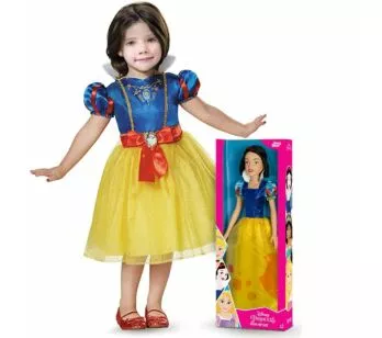 Boneca Branca de Neve - Mini My Size - Princesas Disney - 55 cm - BabyBrink