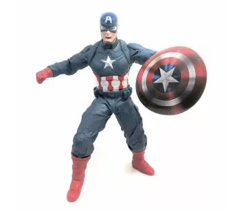 Boneco Capitão América - Vingadores - Marvel Revolution - 45 cm - Mimo Toys