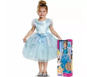 Boneca Cinderela - Mini My Size - Princesas Disney - 55 cm - BabyBrink