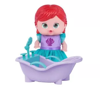 Bonequinha com Acessórios - Princesas Disney - Ariel na Banheira - Cotiplás