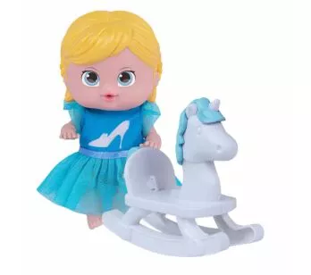 Bonequinha com Acessórios - Princesas Disney - Cinderela no Cavalinho - Cotiplás