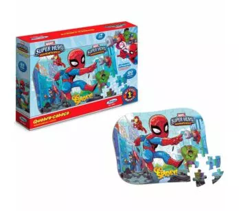 Quebra-Cabeça - 60 Peças - Madeira - Marvel - Super Hero Adventures - Xalingo