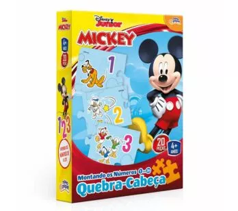 Quebra-Cabeça - 20 peças - Montando os Números - Disney Junior - Mickey - Toyster