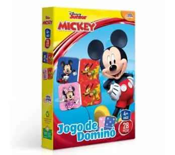 Jogo de Dominó Infantil - Disney Junior - Mickey - 28 Peças - Toyster