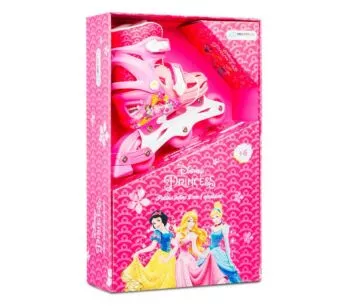 Patins Inline - 2-1 - Ajustável - Princesas Disney - 31 a 34 - Multikids