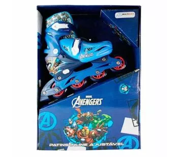 Patins Inline - Ajustável - Marvel - Avengers - 35 a 38 - Multikids