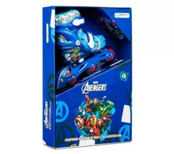 Patins Inline - 2-1 - Ajustável - Marvel - Avengers - 31 a 34 - Multikids