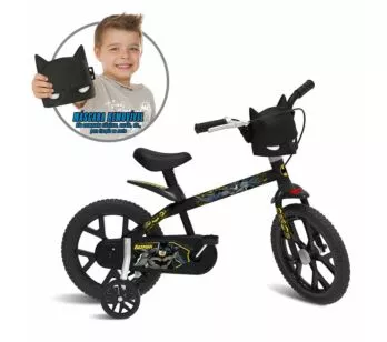 Bicicleta Infantil com Rodinhas - Aro 14 - DC - Batman - Bandeirante
