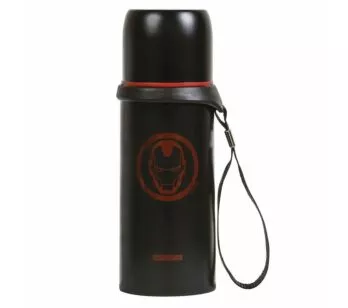Garrafa Infantil Aço - Térmica - 350 ml - Marvel Avengers - Homem de Ferro - Dermiwil
