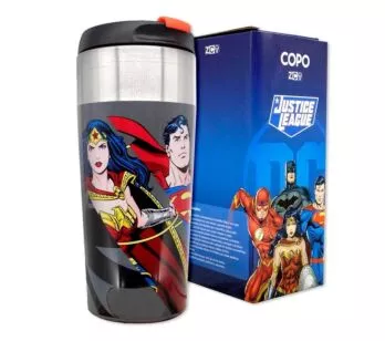 Copo com Tampa - 300ml - DC - Liga da Justiça - Zonacriativa
