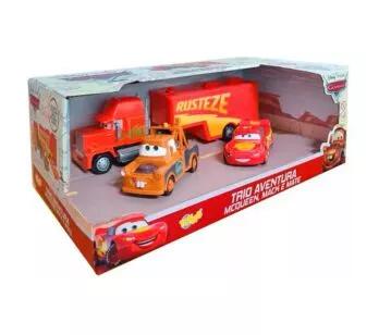 Conjunto - Carros Disney - Trio Aventura - McQueen Mate Mack - Toyng