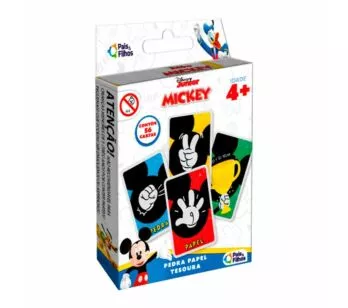 Jogo de Cartas - Disney Mickey - Pedra Papel e Tesoura - Pais e Filhos