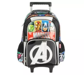 Mochila de Rodinha Infantil - Marvel Avengers Assemble - Preta - Luxcel