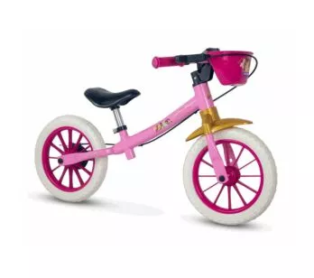 Bicicleta Infantil de Equilíbrio - Aro 12 - Balance Bike Princesas Disney - Nathor