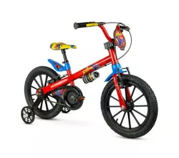 Bicicleta Infantil com Rodinhas - Aro 16 - Spiderman 2 - Nathor